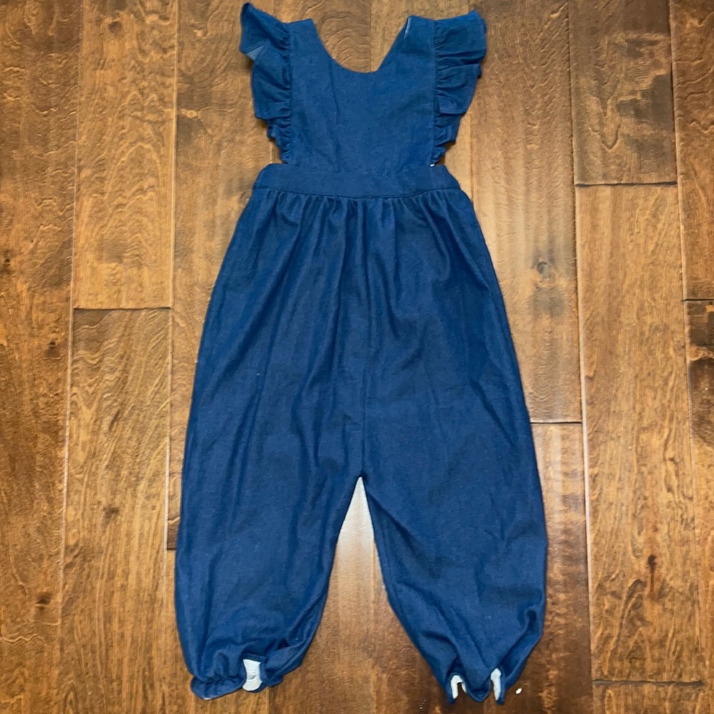 NWT Smockingbird Denim Romper with Angel Sleeves - size 5 - price firm